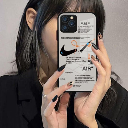 iPhone 12 Sneaker Label Glass Case