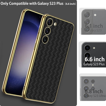 Leather Woven Gold Plated Case - Samsung