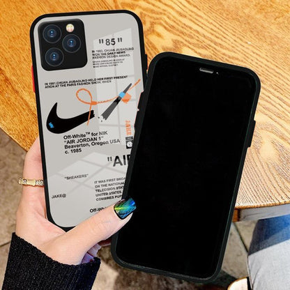 iPhone 13 Pro Max Sneaker Label Glass Case