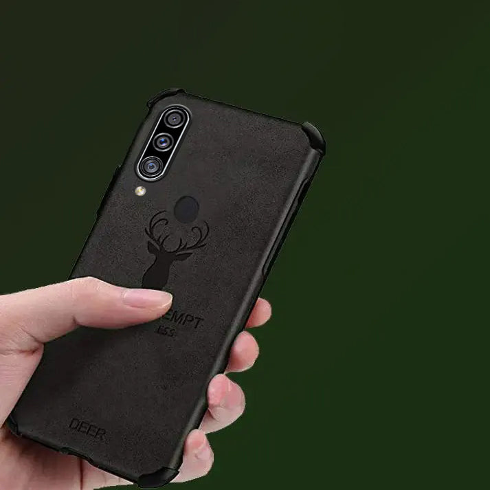 Galaxy A30s/A50s Shockproof Deer Leather Texture Case