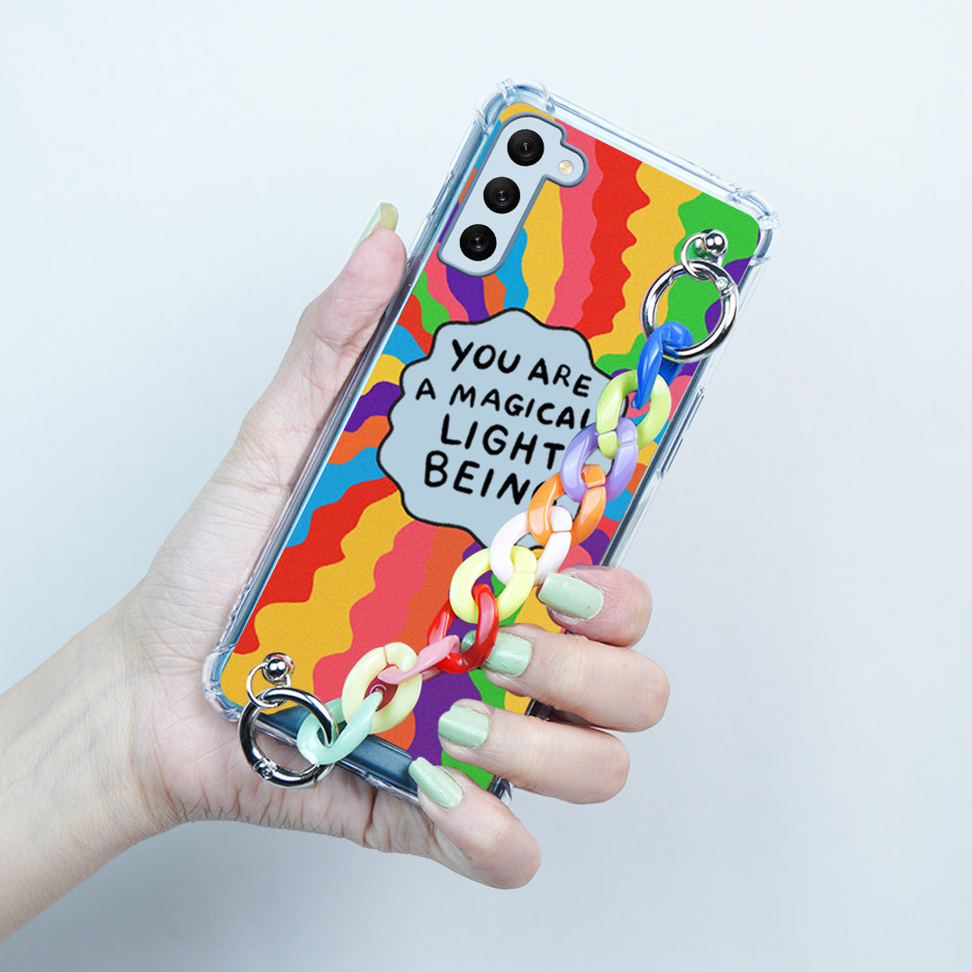Galaxy Note 10 Lite Self Inspiring Colorful Case with Chain Bracelet