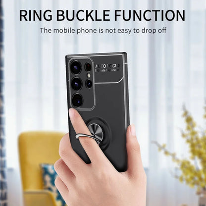 Galaxy S23 Ultra Metallic Finger Ring Holder Matte Case