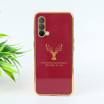 OnePlus Nord CE Electroplating Reindeer Pattern Glass Case