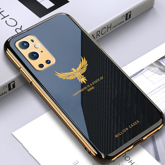 OnePlus 9 Pro Eagle Pattern Electroplating Glass Case