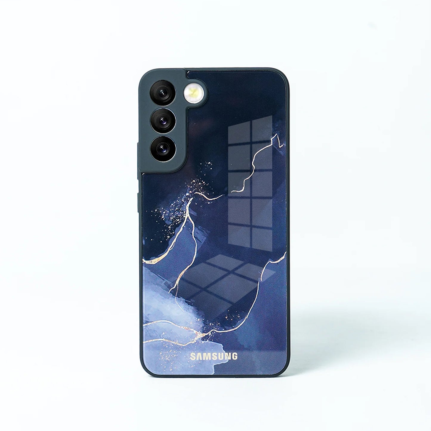 Lightning Pattern Glass Back Case - Samsung