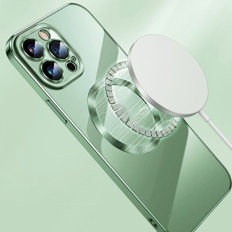 Luxury Clear Plating MagSafe Case for iPhone