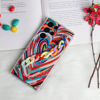 Galaxy S10 Lite Swirl Love Colored Case with Bracelet