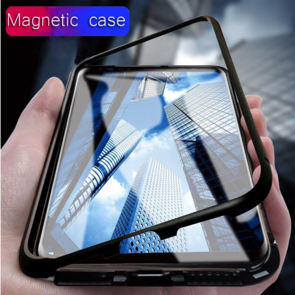 Galaxy Note 10 Electronic Auto-Fit Tempered Glass Magnetic Case