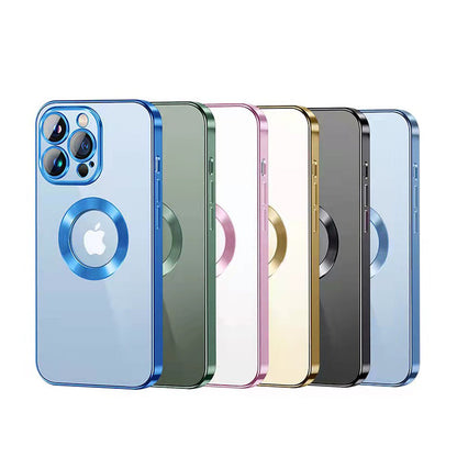 Clear Plating Logo Cut Soft Case for iPhone