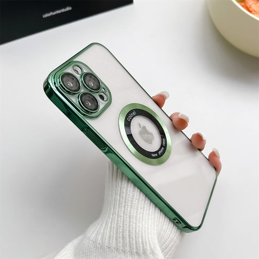iPhone 13 CD Pattern Magnetic Transparent Case