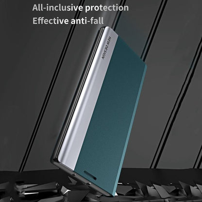 PU Leather Side Window Flip Case - Samsung