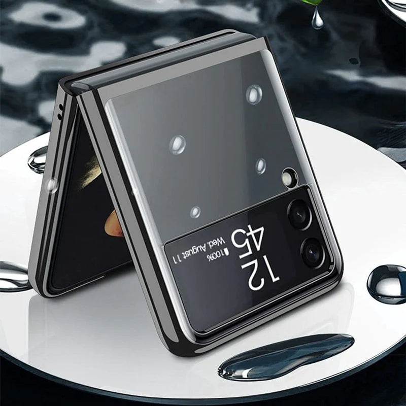Galaxy Z Flip4 Transparent Glitter Case