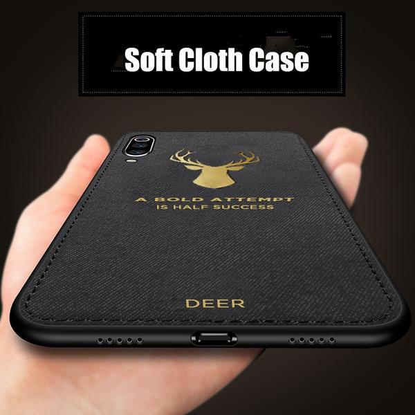 Galaxy A50 Luxury Gold Textured Deer Pattern Soft Case