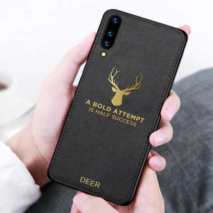 Galaxy A50 Luxury Gold Textured Deer Pattern Soft Case