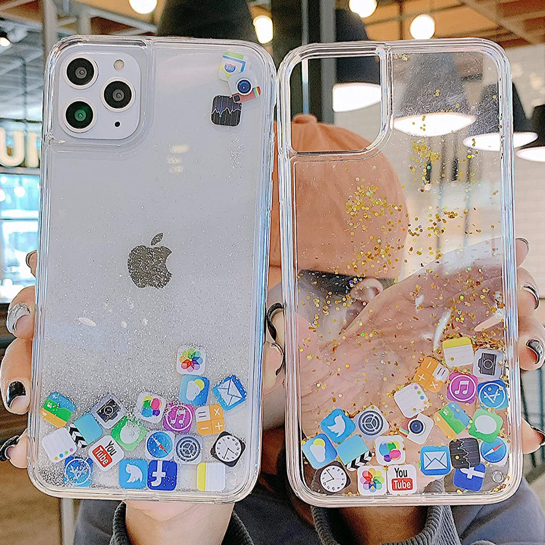 Clear Transparent Floating Icon Case - iPhone