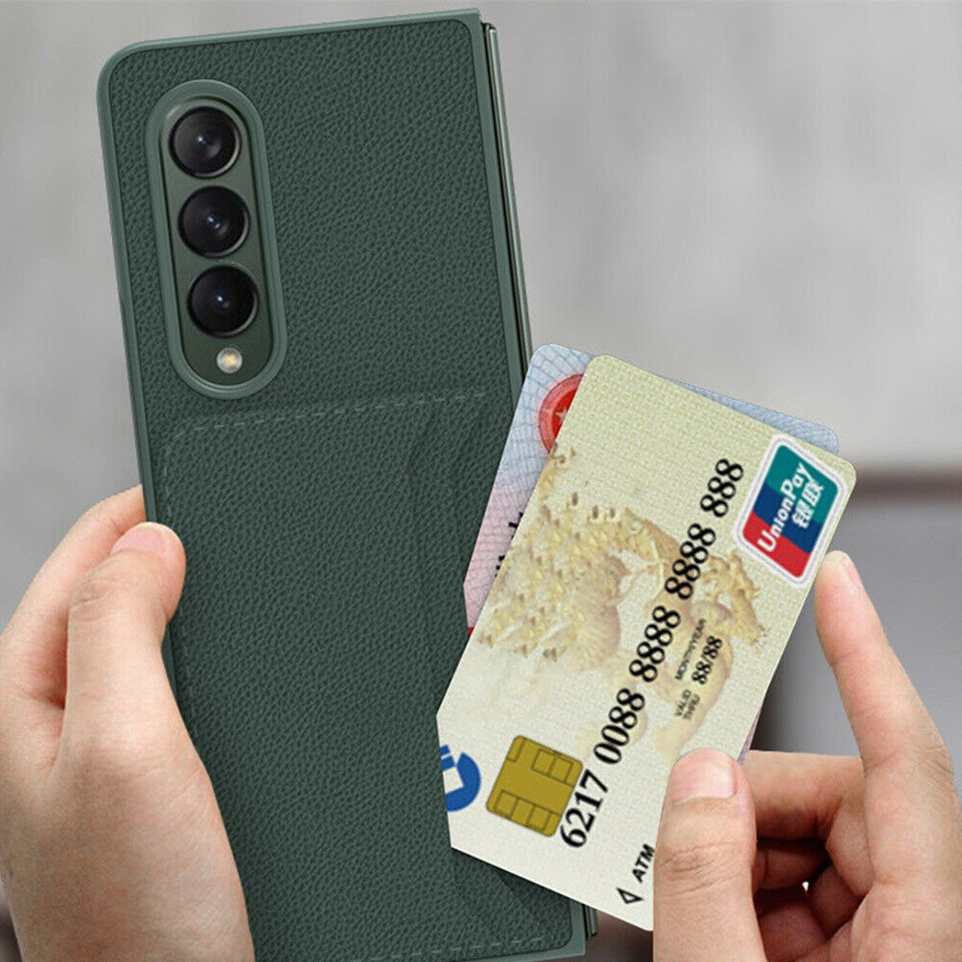 Galaxy Z Fold4 PU Leather Card Slot Wallet Case