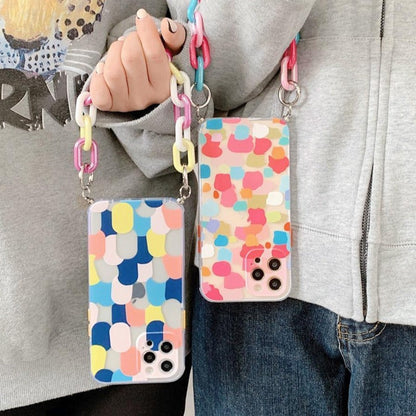 Colorful Graffiti Case with Chain Bracelet
