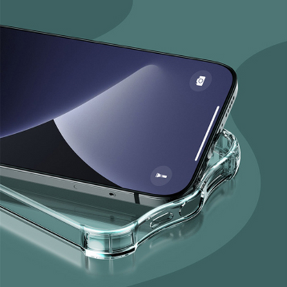 iPhone - Anti Knock Clear Case With Tempered Glass