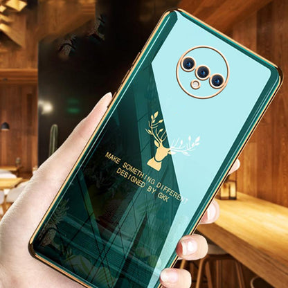 OnePlus 7T Electroplating Reindeer Pattern Glass Case