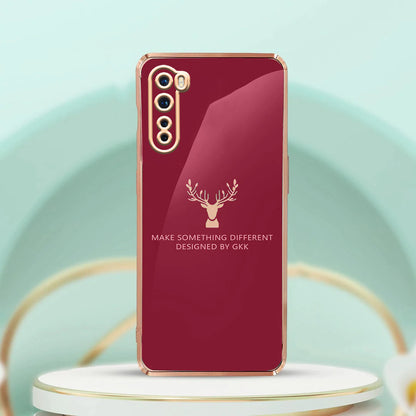 OnePlus Nord Electroplating Reindeer Pattern Glass Case