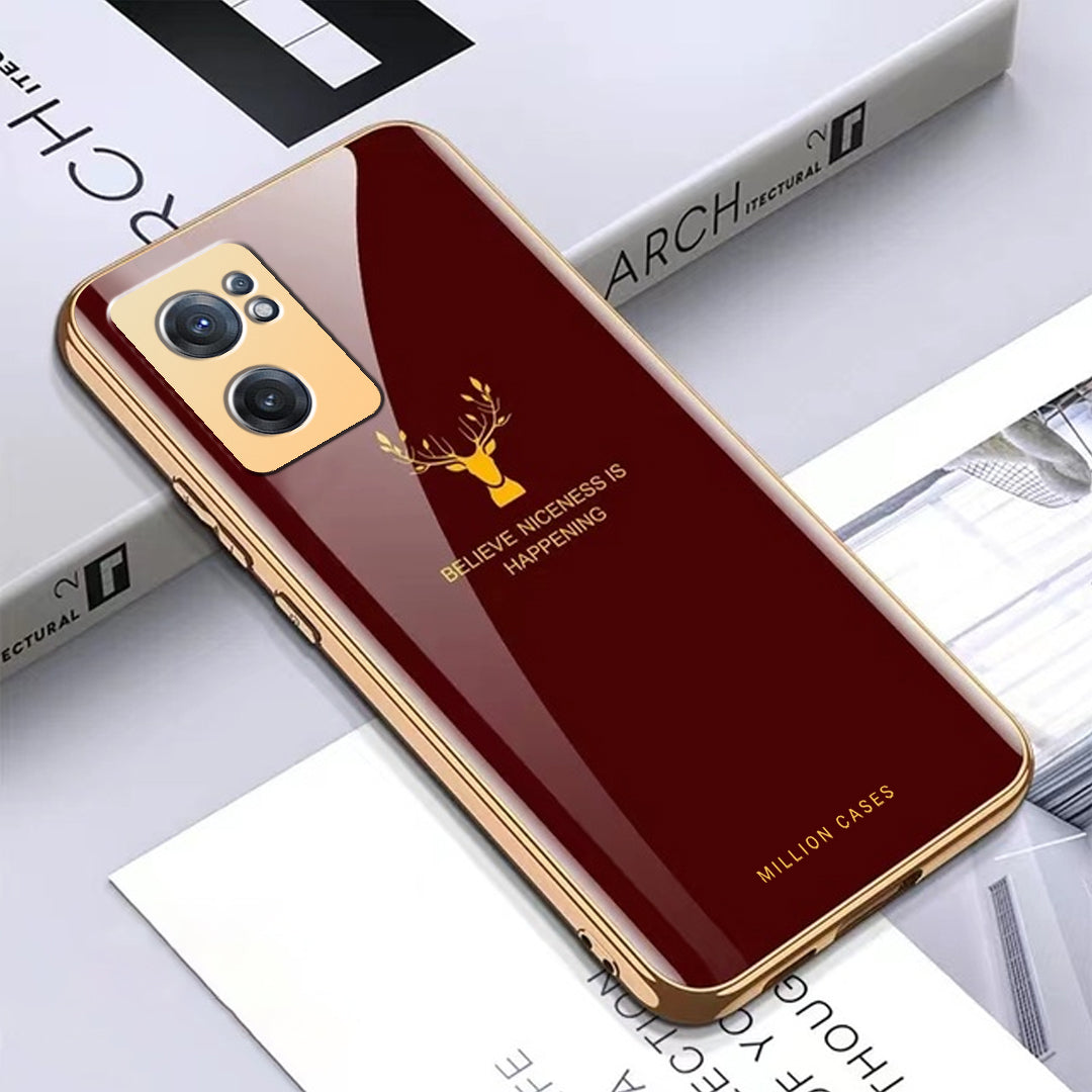 OnePlus Nord CE 2 Deer Electroplating Glass Case