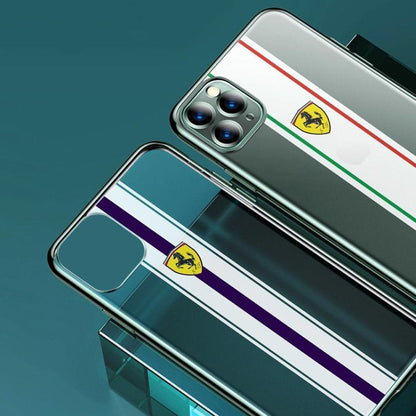 Ferrari ® iPhone 11 Fiorano White Strip Clear back cover
