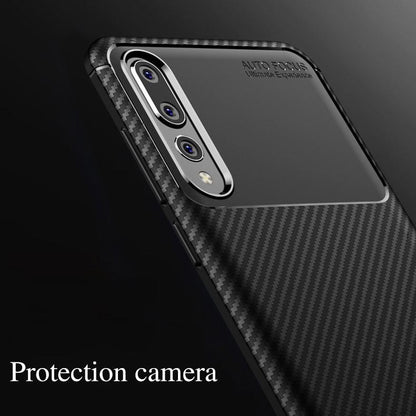 Galaxy A50 Frosted Carbon Fiber Shockproof Soft Case
