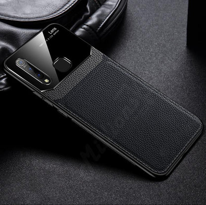 Galaxy M40 Sleek Slim Leather Glass Case