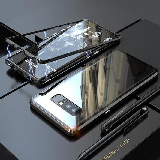 Galaxy Note 9 Electronic Auto-Fit Tempered Glass Magnetic Case
