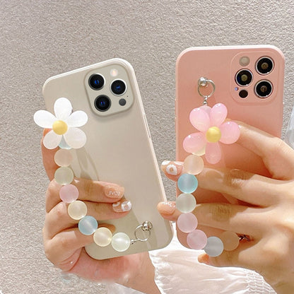 Soft Silicone Case with Crystal Flower Bracelet