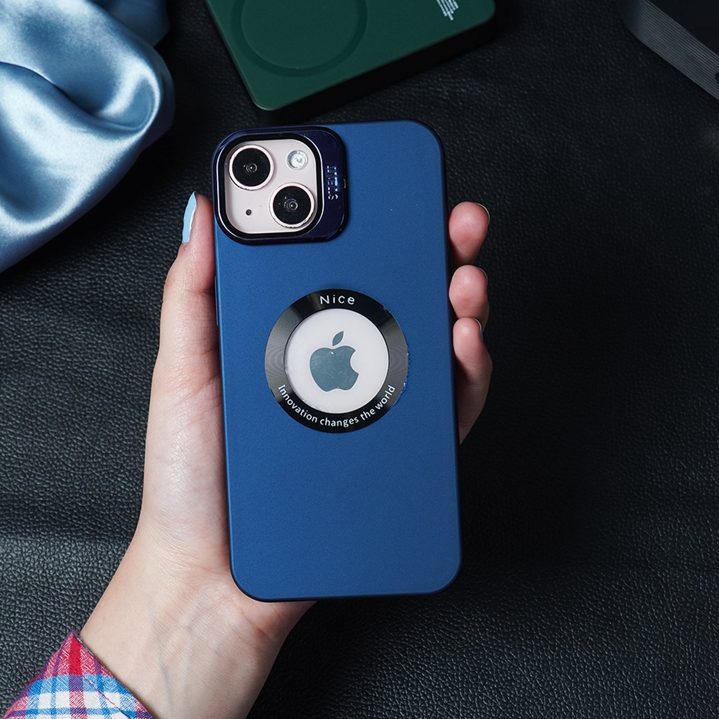 Luxury Camera Protector Stand Case With Logo Cut  - iPhone