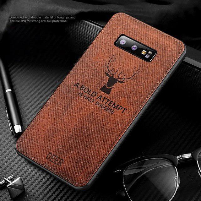 Galaxy S10 Plus Deer Pattern Inspirational Soft Case