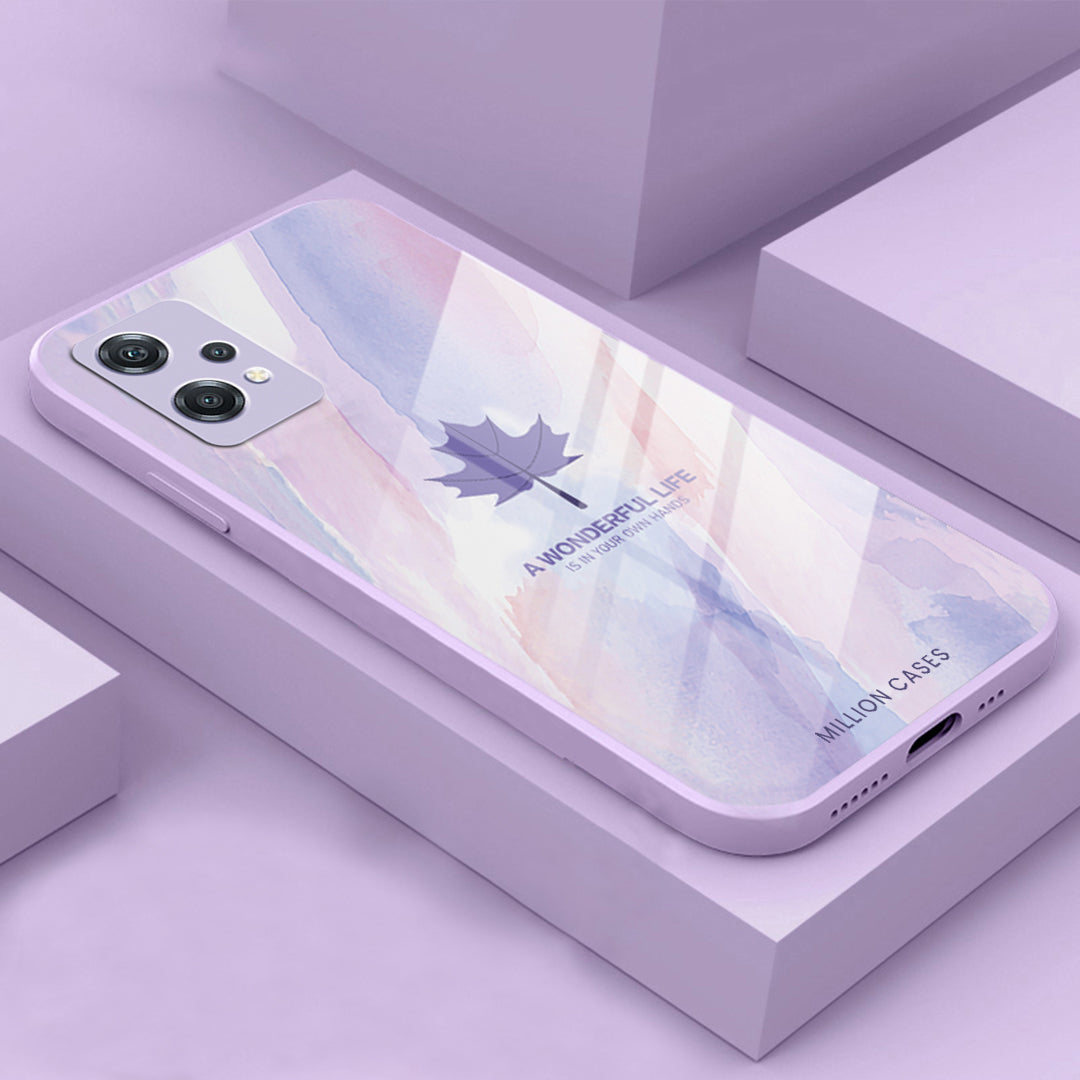 OnePlus Nord CE 2 Lite Watercolor Mapple Leaf Glass Case