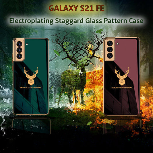 Galaxy S21 FE Electroplating Staggard Glass Pattern Case
