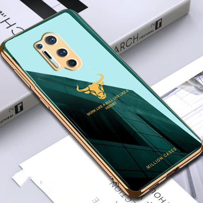 OnePlus - Bull Pattern Electroplating Glass Case