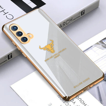 OnePlus Nord CE Bull Pattern Electroplating Glass Case