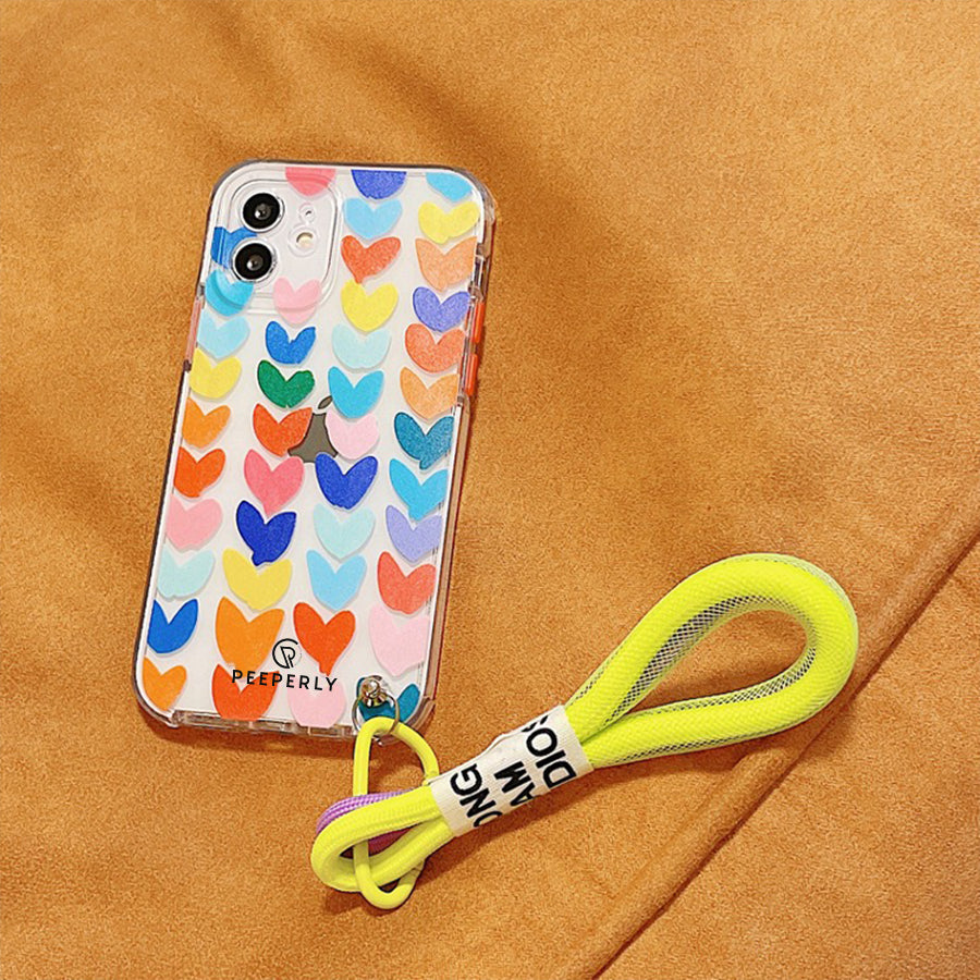 Heart Pattern Small love Case With Lanyard