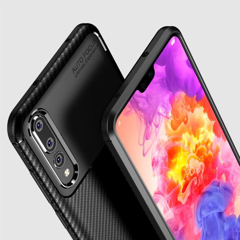 Galaxy A50 Frosted Carbon Fiber Shockproof Soft Case
