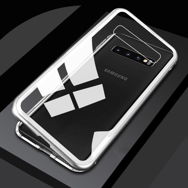 Galaxy S10 Plus Electronic Auto-Fit Magnetic Glass Case