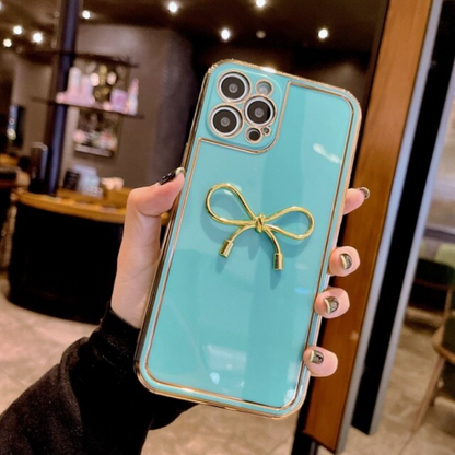 Luxury Plating 3D Bow Silicone Soft Case