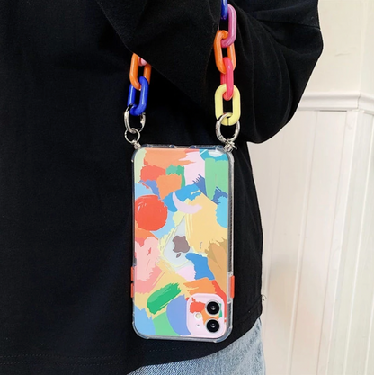 Aesthetic Artsy Painted Soft TPU Case with Bracelet