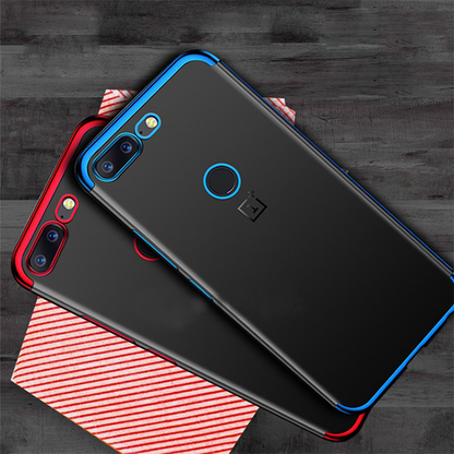OnePlus 5T Premium Electroplating Silicone Transparent Glitter Case