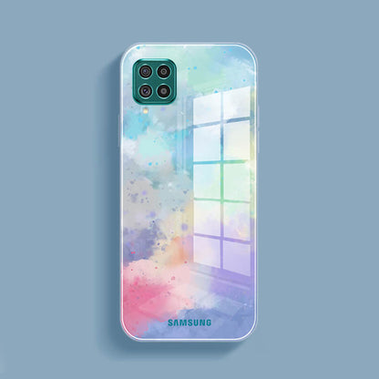 Watercolor Splatter Glass Back Case - Samsung