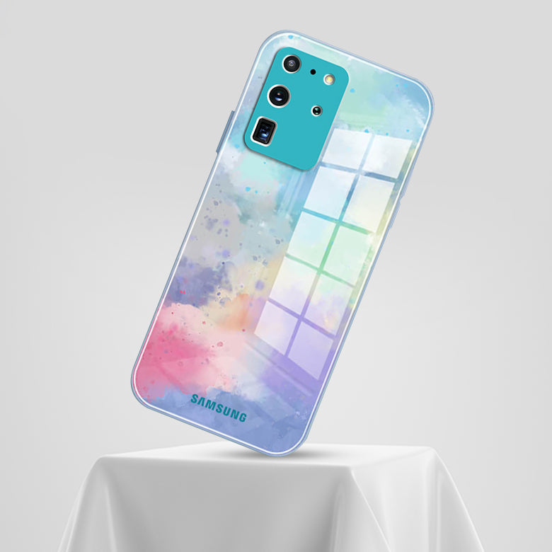 Galaxy S20 Ultra Watercolor Splatter Glass Back Case