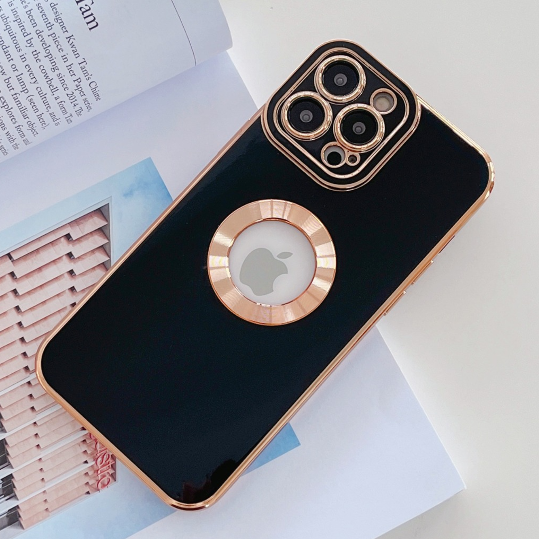 iPhone - Classic Plating Logo Cut Camera Protection Case