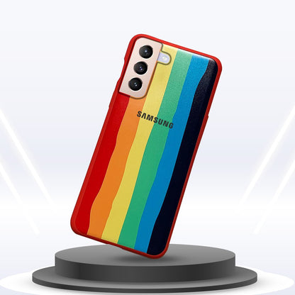 Galaxy S21 Plus Rainbow Liquid Silicone Logo Case