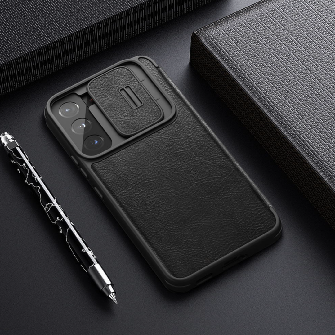 Galaxy S22 Series - Camshield Design Leather Flip Case