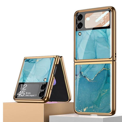 Galaxy Z Flip3 Luxury Splice Marble Case