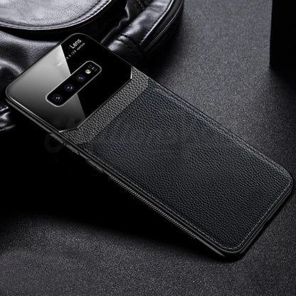 Galaxy S10 Plus Sleek Slim Leather Glass Case