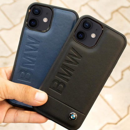 BMW ® iPhone 12 Genuine Leather Texture Case